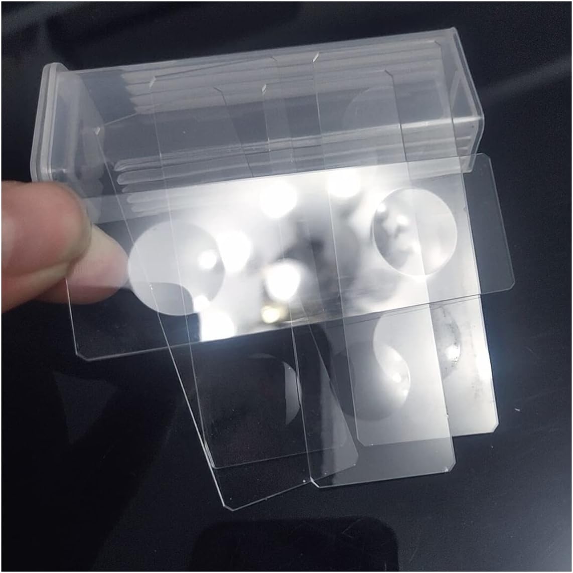 Microscopes Equipment Glass Coverslips Double Single Concave Blank Microscope Glass Reusable Laboratory Blank Sample(Double cancave)