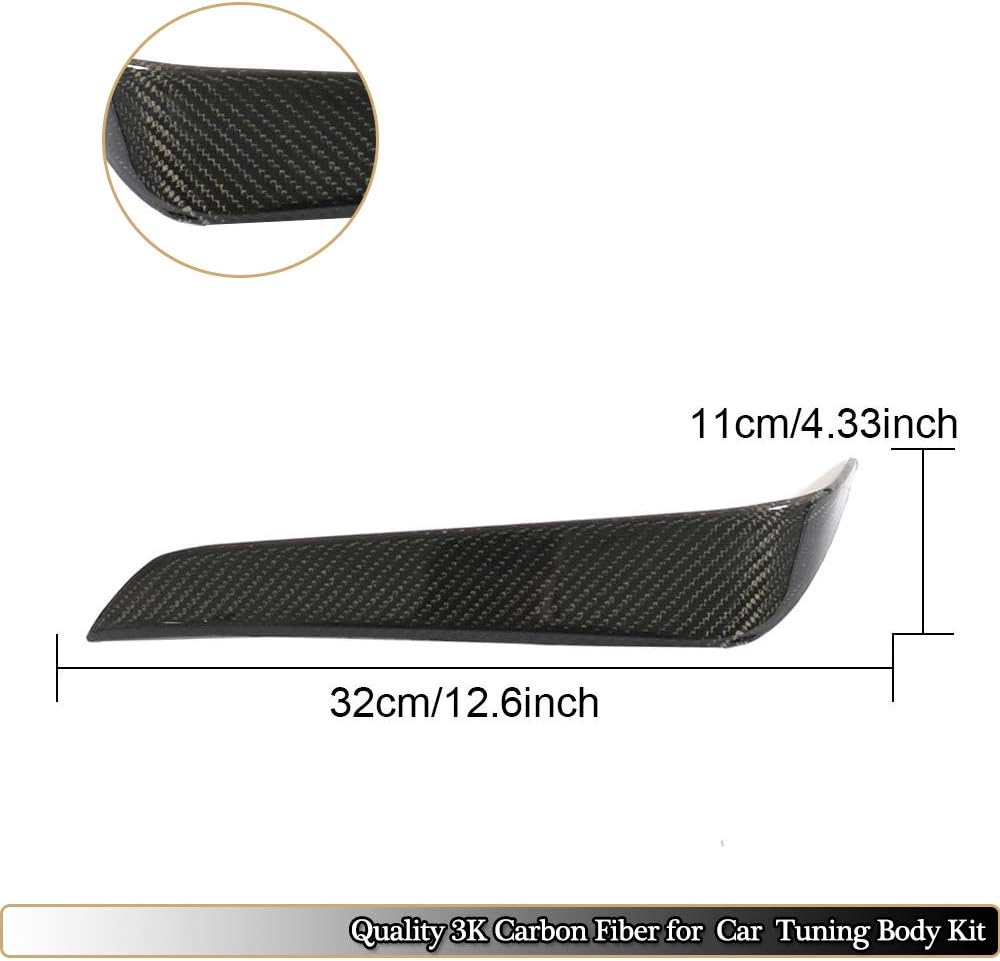 Rear Bumper Vent fits Tesla Model X 75D 90D P90D 100D P100D 2015-2018 Customized Real Carbon Fiber CF Air Fender Scoop Spoiler Protector Splitter Cover Trims