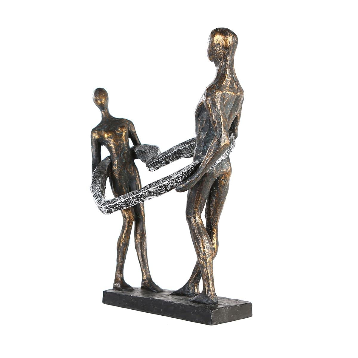 MF Gilde Skulptur UNZERTRENNLICH bronzefarbenes liebes Paar Herz Figur Höhe 31cm EIN muss für jeden Romantiker