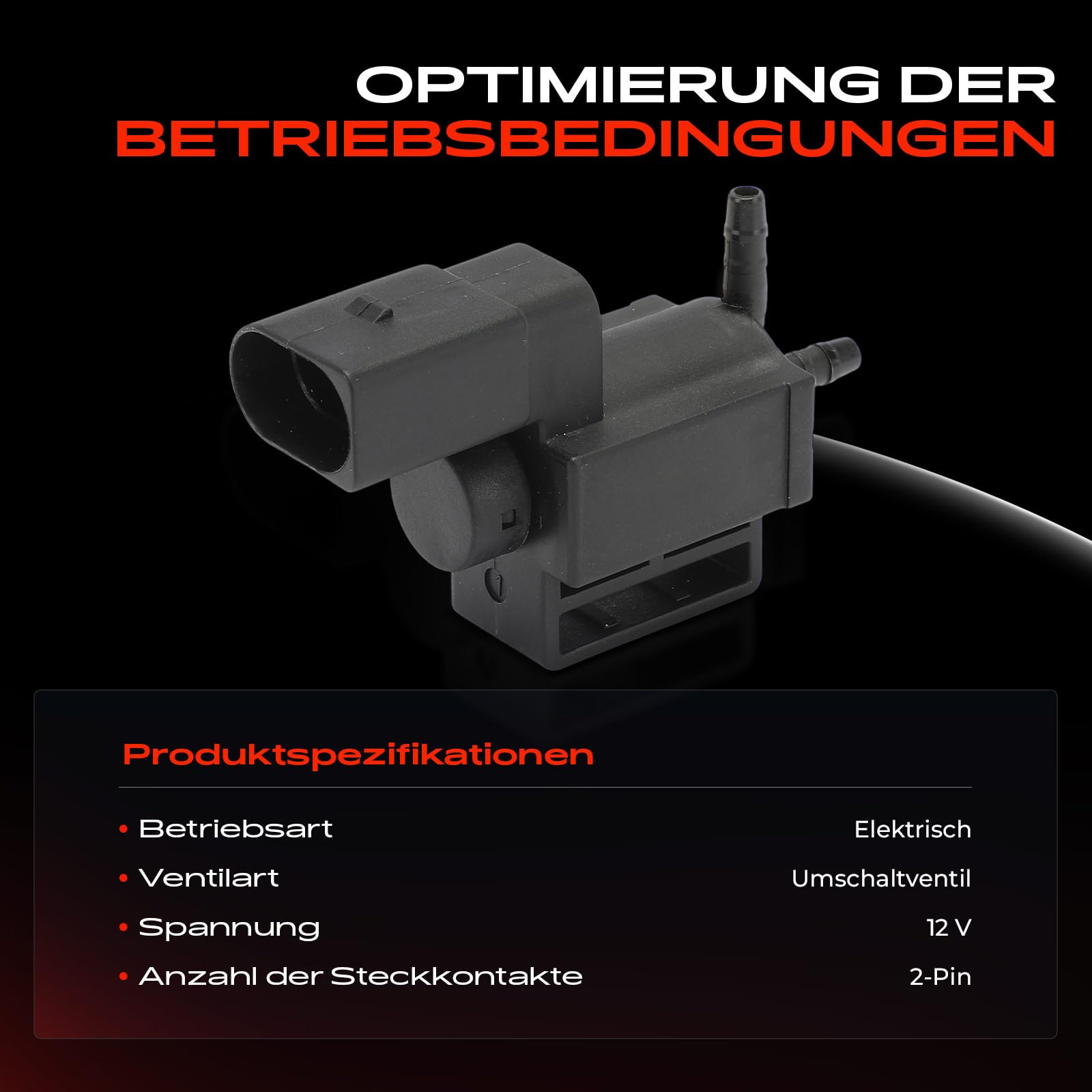 Frankberg Magnetventil Ventil Saugrohr Ansaugluft Kompatibel mit A4 2000-2016 Fabia II 2010-2014 Octavia 1999-2013 Golf 1998-2016 P.a.s.s.a.t 2000-2014 Polo 1995-2014