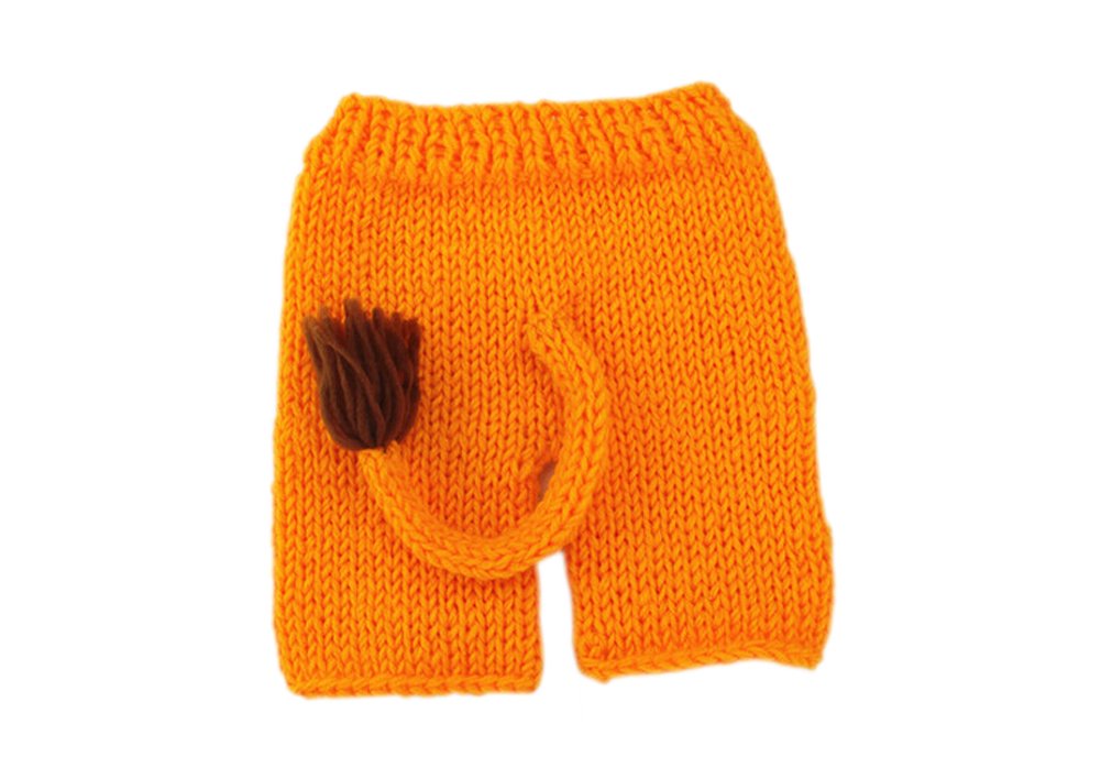 DELEY Unisex Bebé León Disfraz Infantil Fotografía Crochet 0-6 Meses | Niña, Niño, Dibujo Animado, de Punto, Sombrero, Ropa, Traje, Props, Pantalones, Set