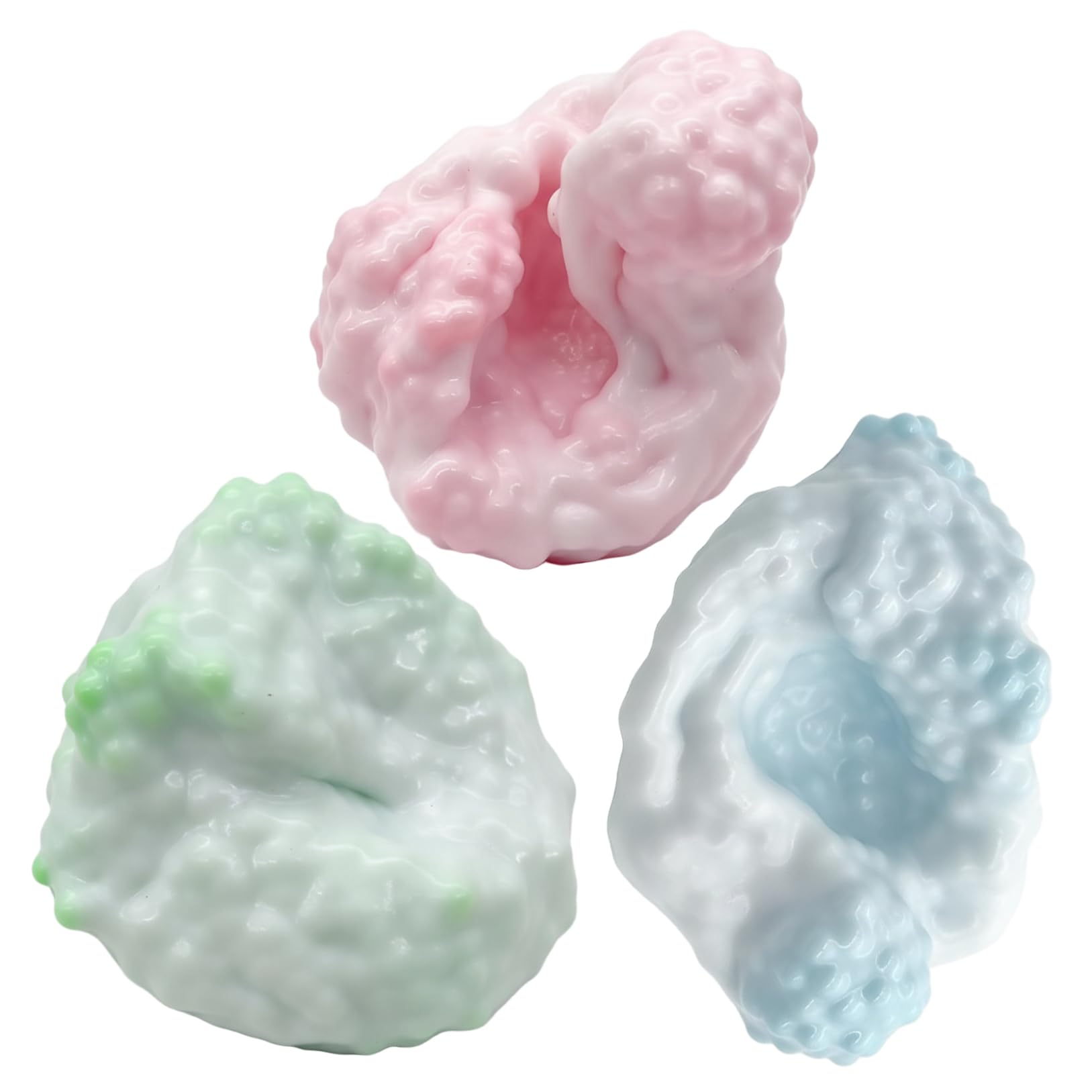 3PCS Squish Toy Shapeable Squeeze Toys for Adults Kids Portable Stress Relief Fidget Toys for Home, Office, School.