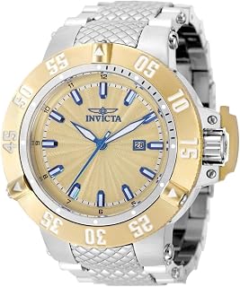 Invicta Subaqua Men 50mm Stainless Steel Gold + Steel Gold dial PC32 Quartz