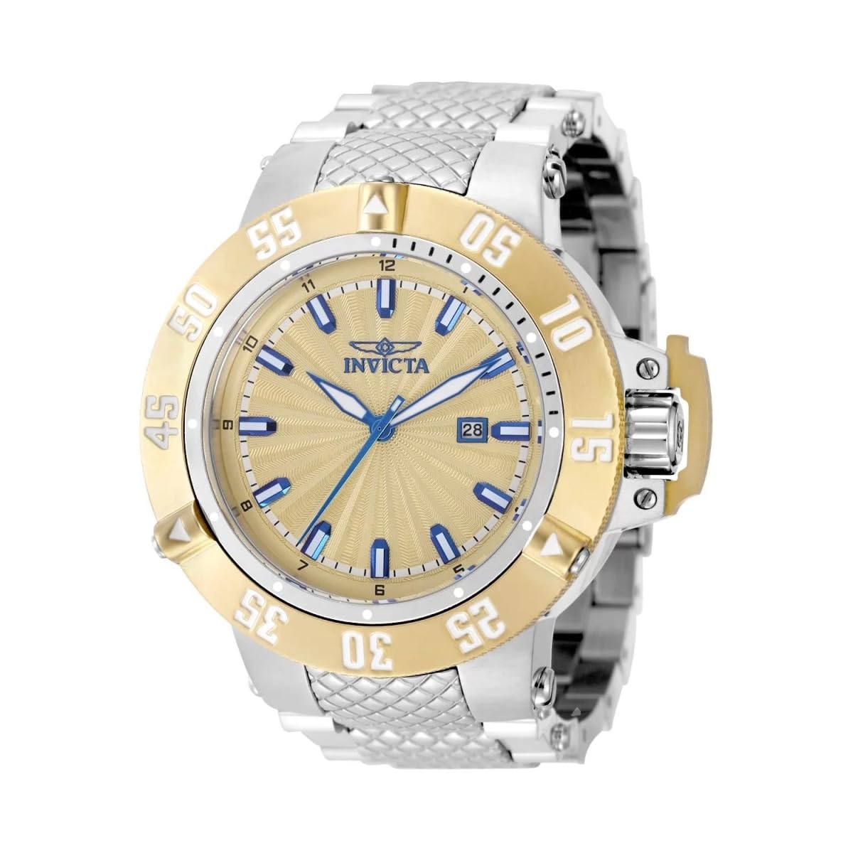 Subaqua Men 50mm Stainless Steel Gold + Steel Gold dial PC32 Quartz