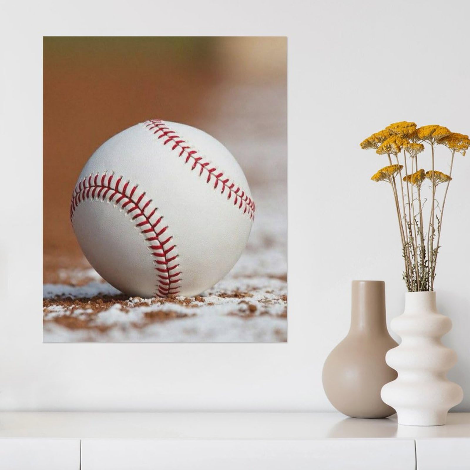 リアルアート　野球　ベースボール　Baseball　絵画　アート　パネル　立体絵 Amazon.co.jp: 絵画 野球場にあるボールインテリア 絵画 アート