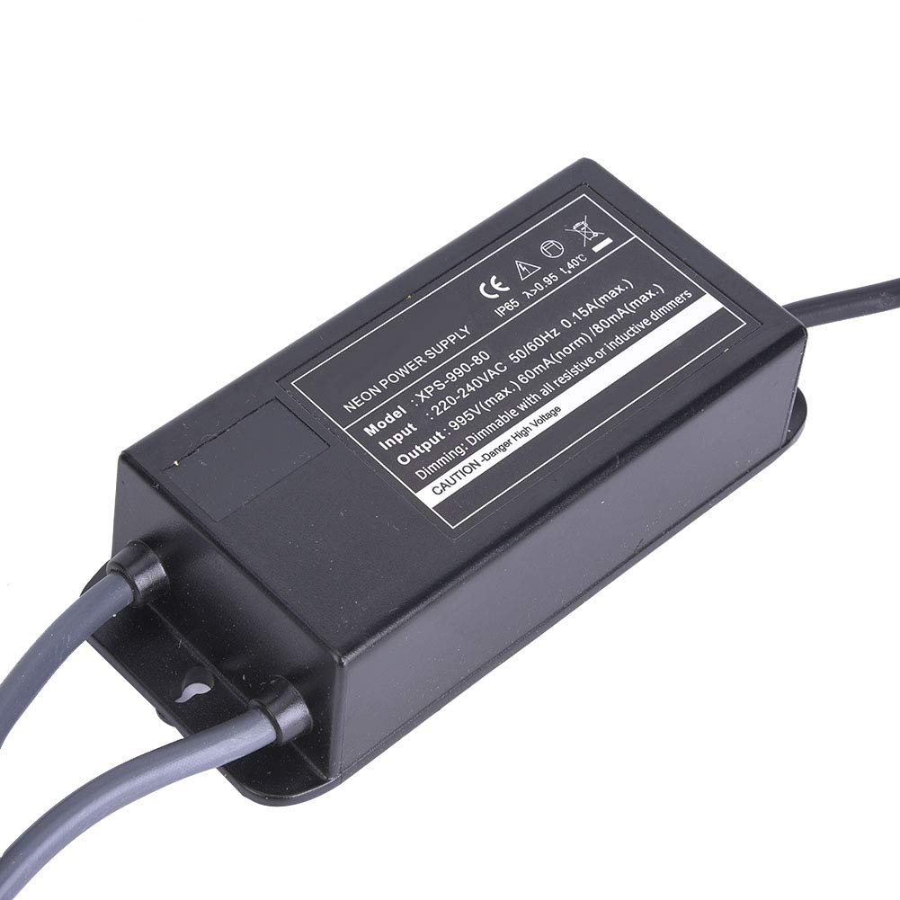 Zasilacz Neonowy 0,9KV 80mA Transformator Elektroniczny z Przełącznikiem łańcuszkowym Wtyczka UL CSA do Małej Lampy Neonowej
