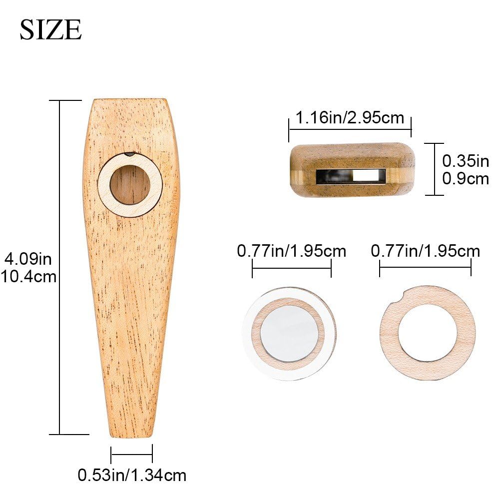 Drewniane Kazoo, Kazoo vintage drewniane Kazoo prosty instrument dęty ukulele gitara partner łatwa zabawa dla dzieci ludzi nucenie piosenki