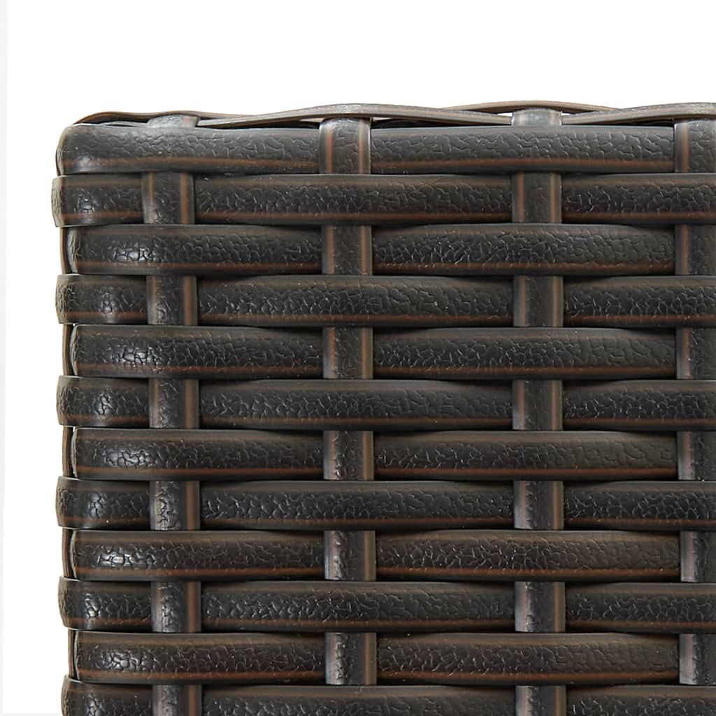vidaXL 4X Taburetes de Cocina Bar Silla Mostrador Pub Bistró Comedor Simplista Reposapiés Asiento Estable Robusta Ratán Sintético Marrón