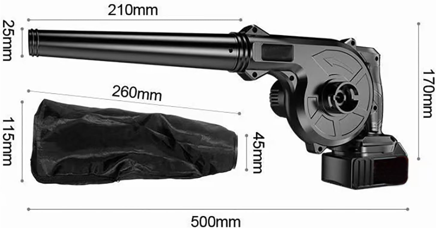 Cordless Snow Blower, 3 in 1 Handheld Vacuum Snow Cleaner with Anti-Slip Handle, 0-20000r/min Speed and 40m³/Min Air Volume, High Speed Cooling System and Powerful Motor, for Garden, Patio, Lawn