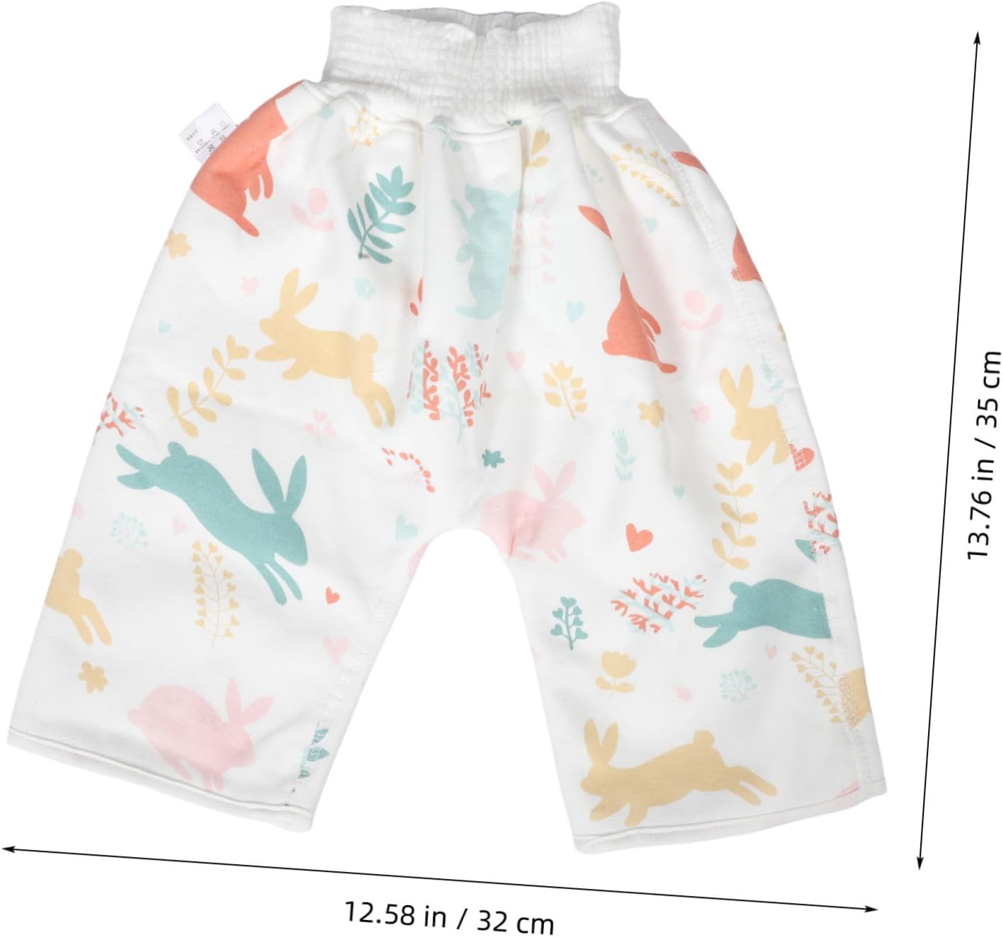 Toyvian Waterproof Baby Training Pants for Boys and Girls Reusable Nighttime Potty Training Shorts Cartoon Bunny Pattern Soft and Washable Diaper Skirt for Toddlers