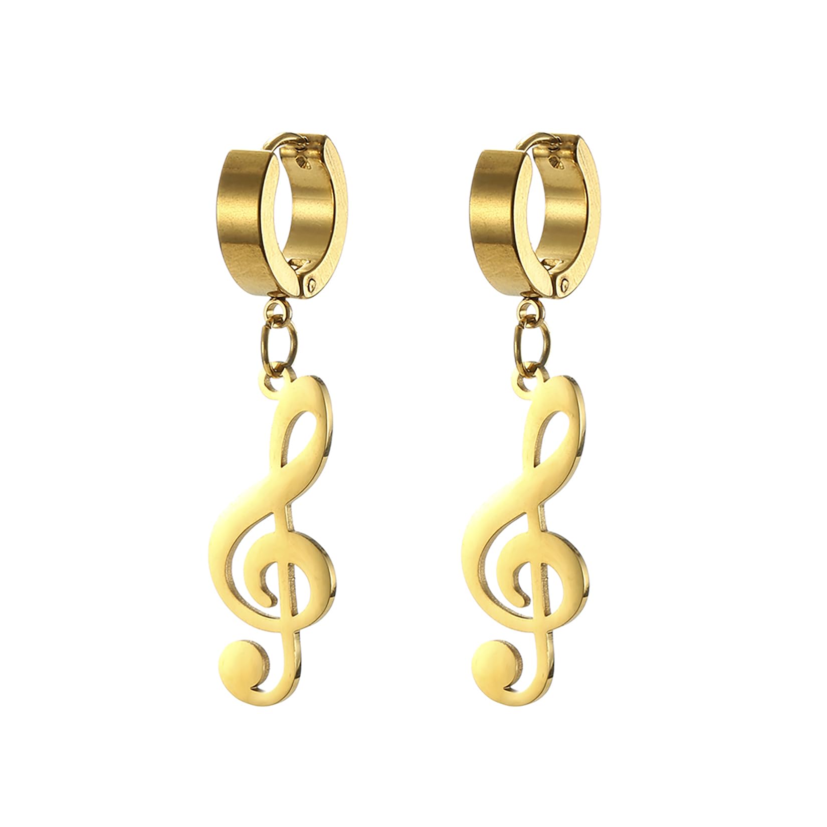 Music Note Hoop Earrings Treble Clef Dangle Drop Earrings Musical Themed Jewelry Appreciation Gifts for Music Lover Teacher
