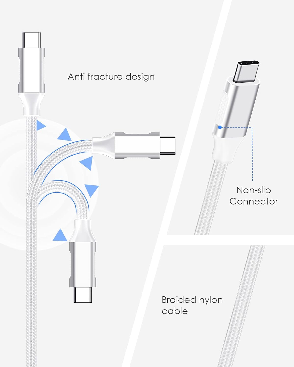 LENTION USB C to USB 3.0 Adapter [2-Pack], Type C Male to USB 3.0 Female OTG Converter Compatible 2023-2016 MacBook Pro, New iPad Pro/Mac Air/Surface, Chromebook, Phone/Tablet (CB-C6-2P, Silver)