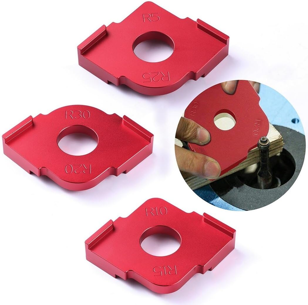 Aluminium Alloy Corner Radius Jig Router Templates, R5 R10 R15 R20 R25 R30 for Perfect Routing, Set of 3