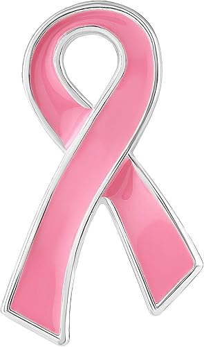 Breast Cancer Pink Ribbon Pins - Pink Ribbon Wholesale Pack Pins for Breast Cancer Awareness - Perfect for Support Groups, Promotional Events,