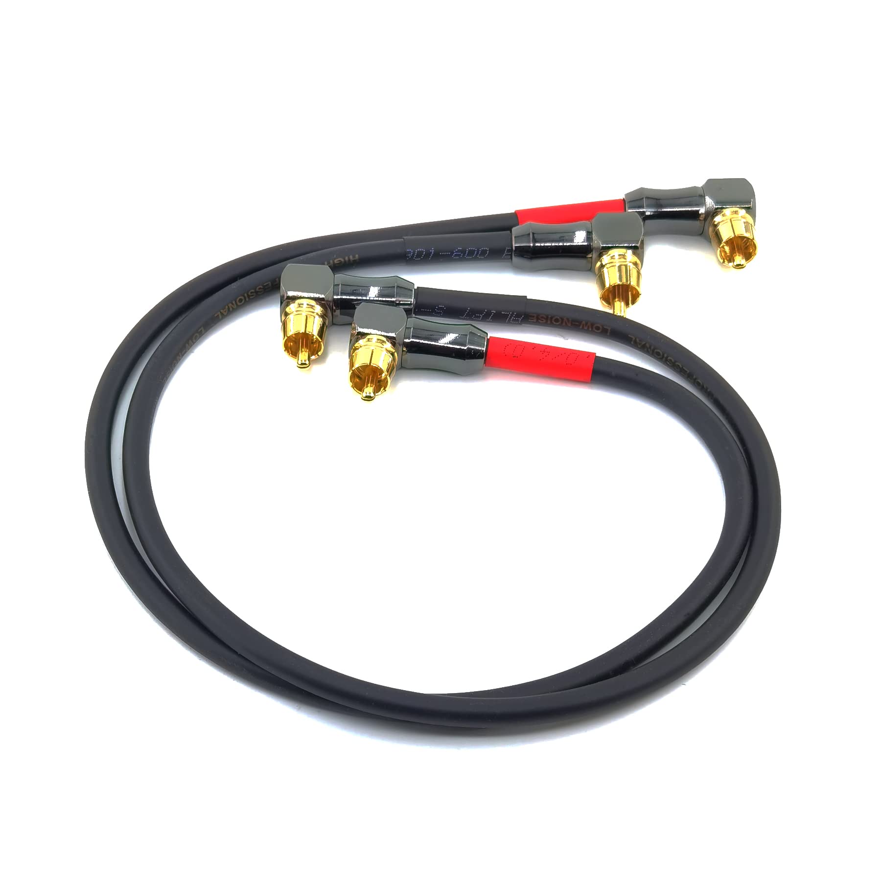 WJSTN Cavo RCA da 90 gradi ad angolo retto Cavo RCA digitale maschio a maschio Vidio Audio Cavo RCA RCA Amplificatore, subwoofer, altoparlante cavo di interconnessione (2 FT)