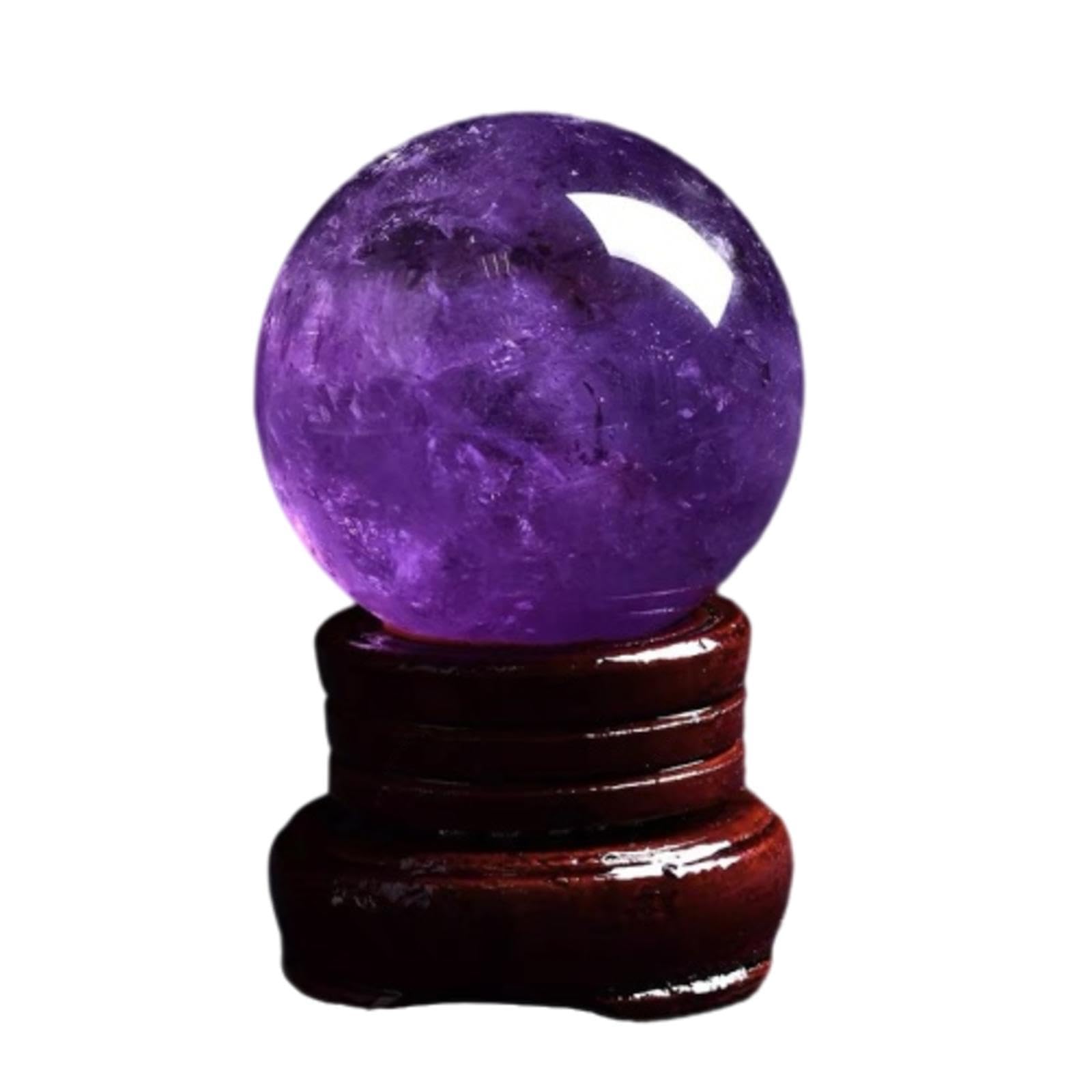 PKNVKZIDK Amethyst Crystal, Gemstone Ball, Crystals and Gemstones, Rock, Gem Sphere, Wiccan Altar Table, Witchy Office Decor, Spiritual,50mm