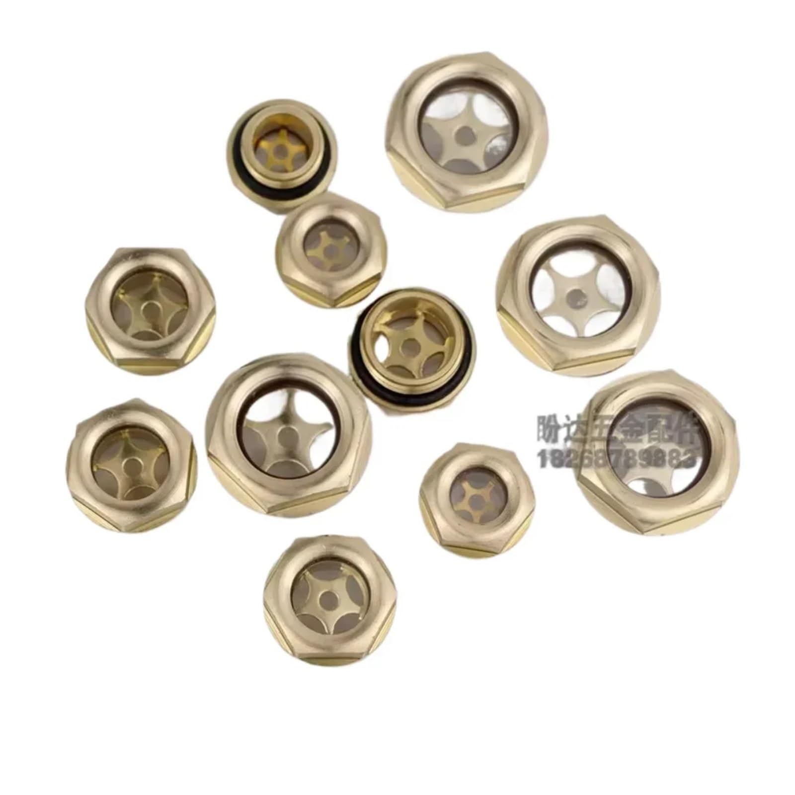 Visor de nivel de aceite de latón macho métrico, 1/4 ", 3/8", 1/2 "-2", M10/12/14/16/20-60, uso en máquina de torno de compresor de aire(1 pc,2 BSP_BRASS)
