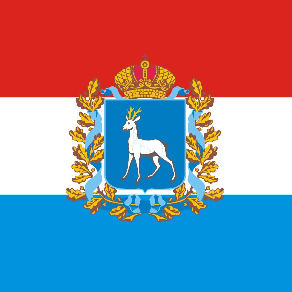 Drapeau de Samara Oblast en tissu résistant pour célébration et grand mât