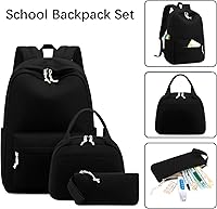 Vista 77 de Bluboon Juego de mochila para adolescentes, mochila escolar para niñas, lonchera y lápices, bolsas para estudiantes, 3 en 1, rosa-3 juegos, Escuela
