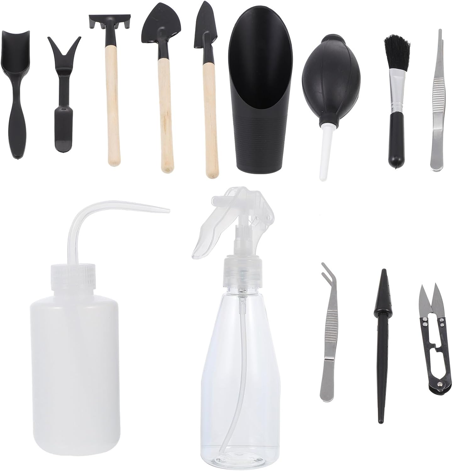 SEWACC 14pcs Succulent Transplanting Tools Set with Watering Sprayer and Soil Shovel, Bonsai Gardening Accessories for Indoor and Outdoor Plant Care