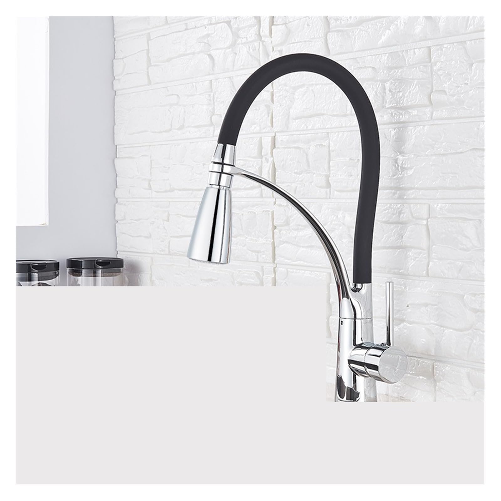 YJYJY Faucet Matte Black Kitchen Faucets Chrome LED Pull Down Kitchen Mixer Tap 360 Rotation Water Crane for Kitchen Single Handle Mixer Tap