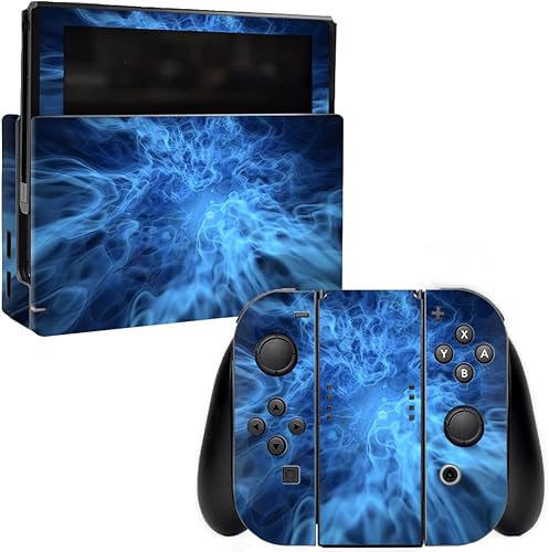 mightyskins vinilo de protección skin para Nintendo Switch Wrap calcomanía decorativo para tapa Skins Blue Mystic Llamas