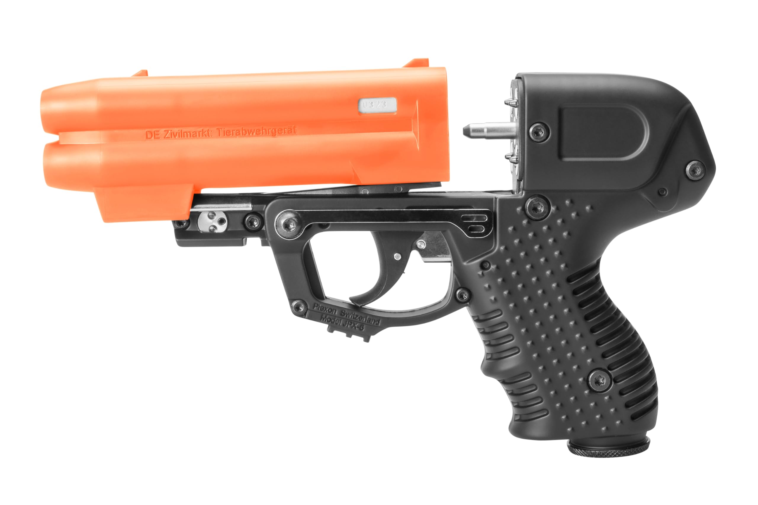 PIEXON AG Pfefferspraypistole JPX6 mit Laser und 4 Schuss Speedloader + BKA Genehmigung