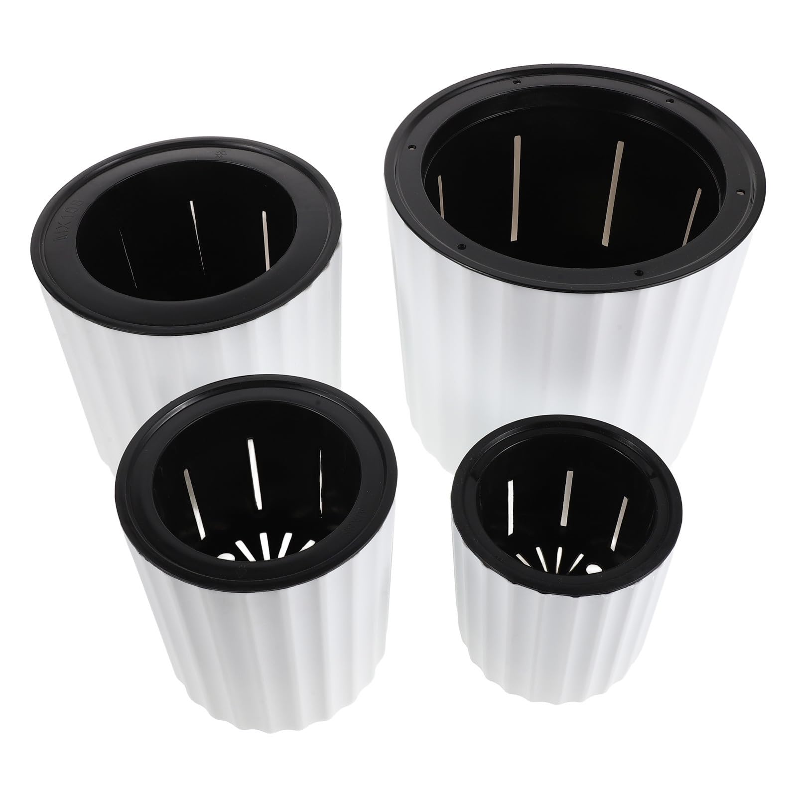 Pot de plante auto-arrosage ibasenice en plastique blanc pour balcon lot de 4