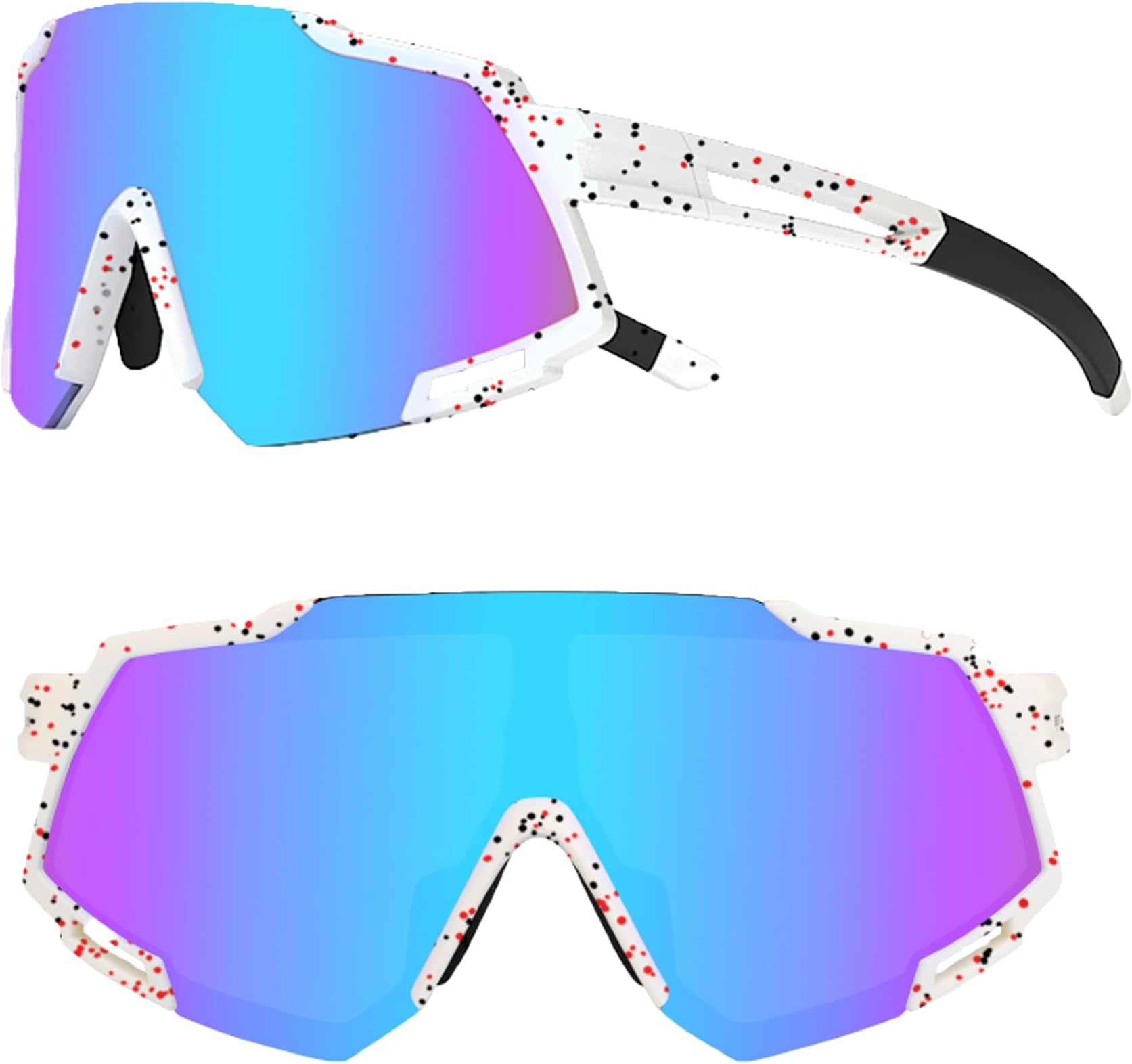 Youth Viper Polarized Sunglasses for Kid Boys Girls Age 10-15 | 4 Interchangeable Lenses | UV400 Glasses for Cycling Baseball