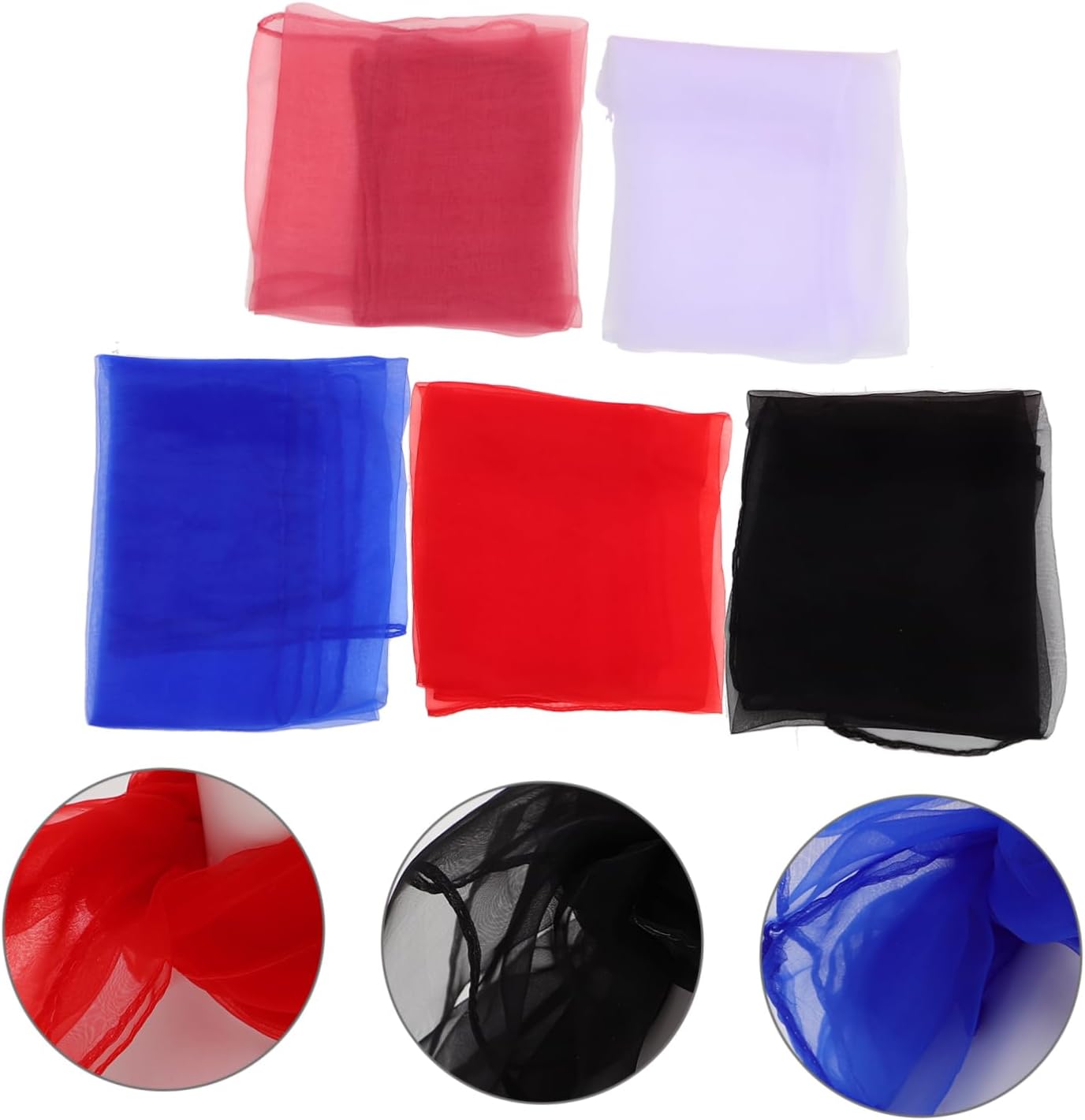 SOLUSTRE 5pcs Stage Scarves Dance Juggling Squarescarves for Boys and Girls Play Performance Props
