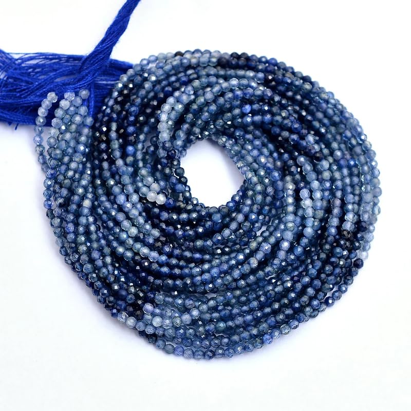 Perles en vrac saphir bleu naturel 2mm pierres précieuses facettes