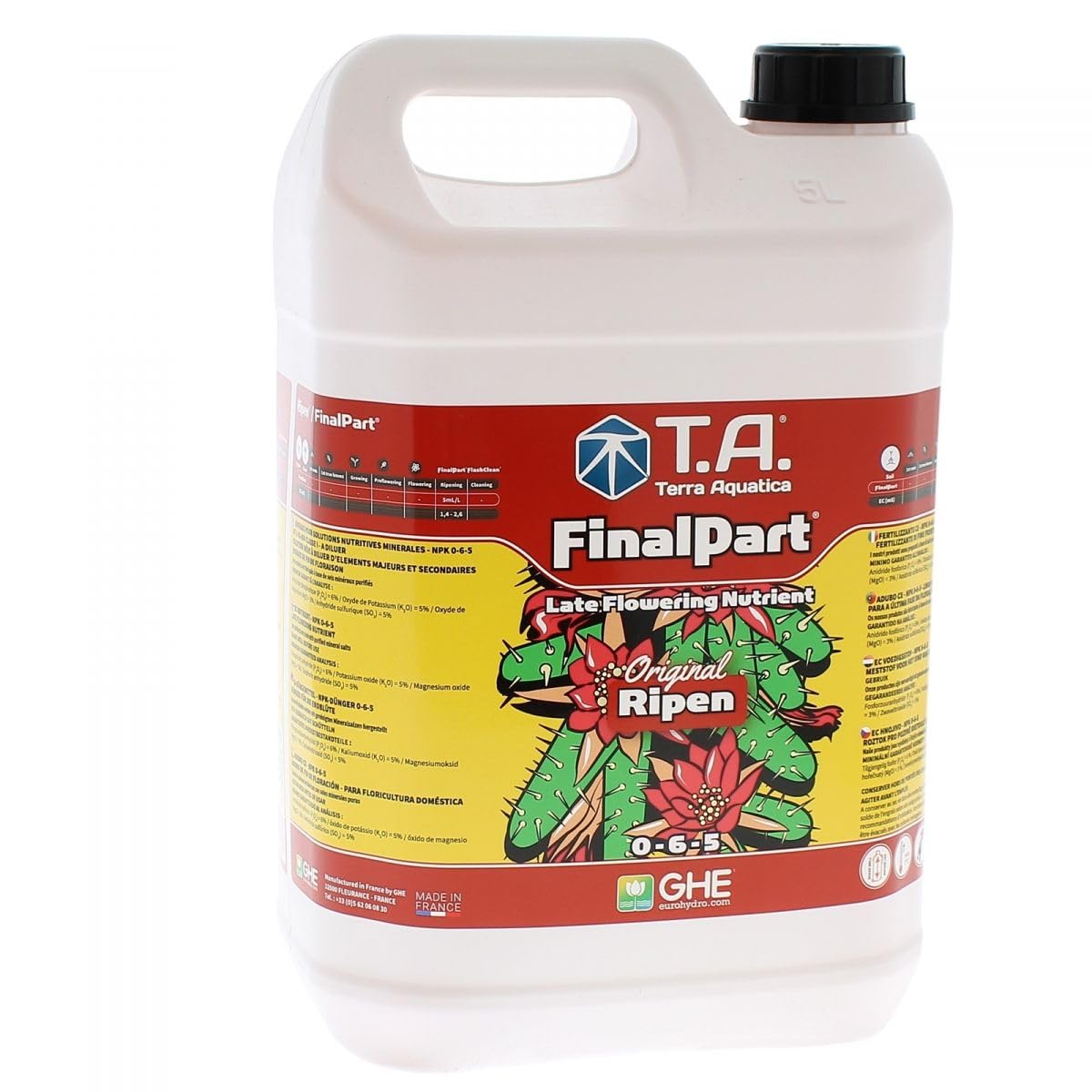 Ghe Ripen - Booster Stimolatore Fine Fioritura - Fertilizzante Concime, 5 Litri