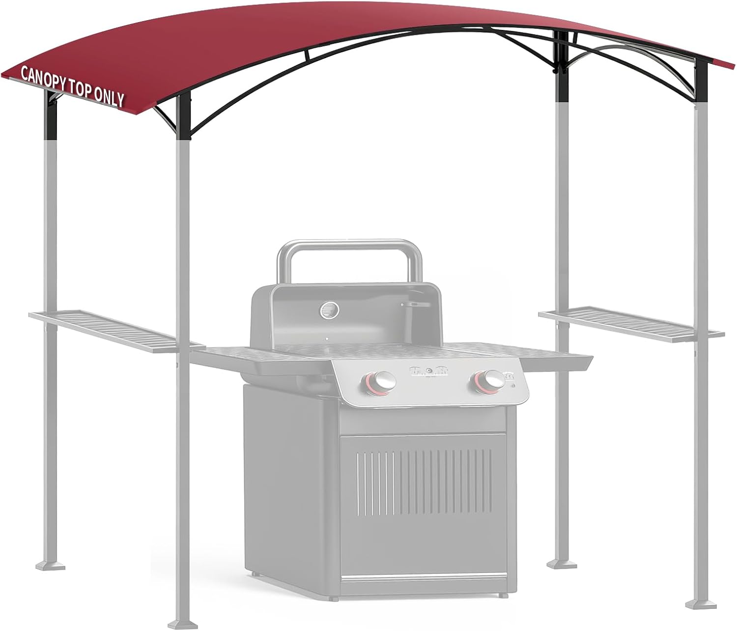 8' x 5' Grill Gazebo Replacement Canopy Top Only，Waterproof BBQ Gazebo Shelter Cover，Outdoor Sunshade Roof for Backyard, Patio, Garden, Family Party (Khaki)