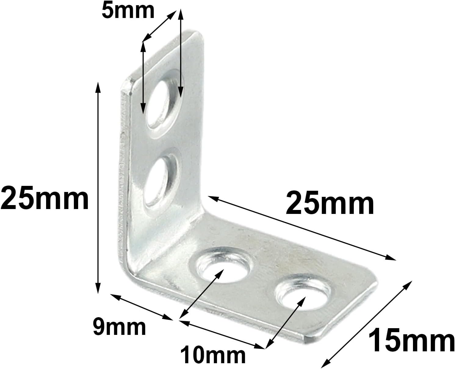 12-Pack L Shape Metal Corner Shelf Brackets, 1 Inch Stainless Steel Right Angle Wall Mount Supports for Floating Shelves, Bookshelf, Kitchen Display Rack, Silver