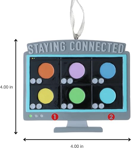 Miniatura 11 de Adorno de árbol de Navidad personalizado para computadora de trabajo desde casa, decoración artesanal personalizada para reuniones virtuales