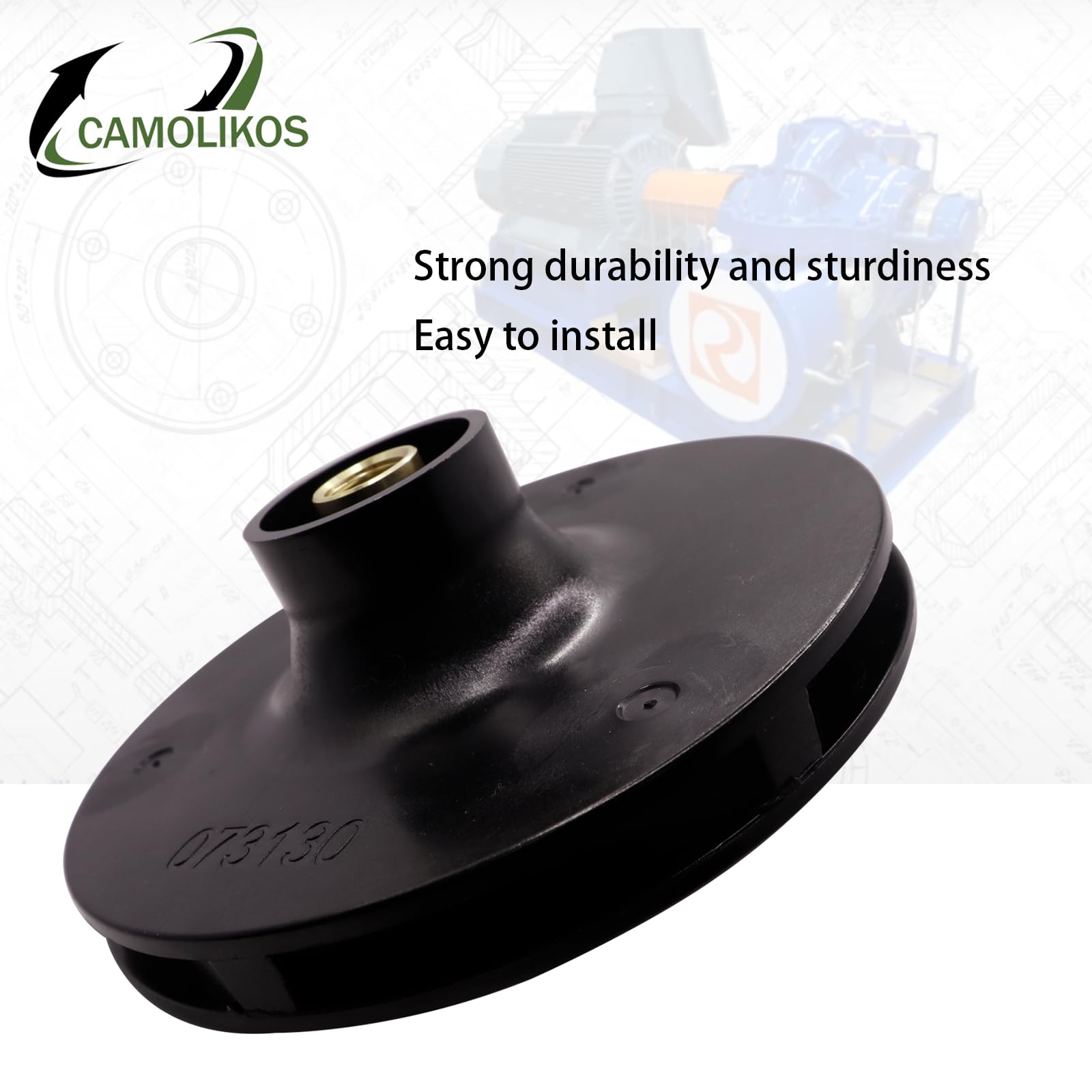 KOLEOLL 073130 Pump Impeller - Compatible With Pentair WhisperFlo 2 HP 1000 Series Pumps (WF-8, WF-30, Etc.) - View #6