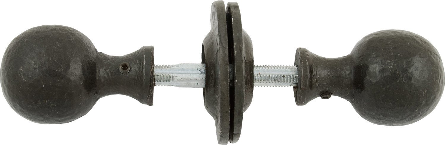 From the Anvil Handmade Round Mortice/Rim Knob Set - 1 3/4" x 3". Rose 2 ½" - Beeswax