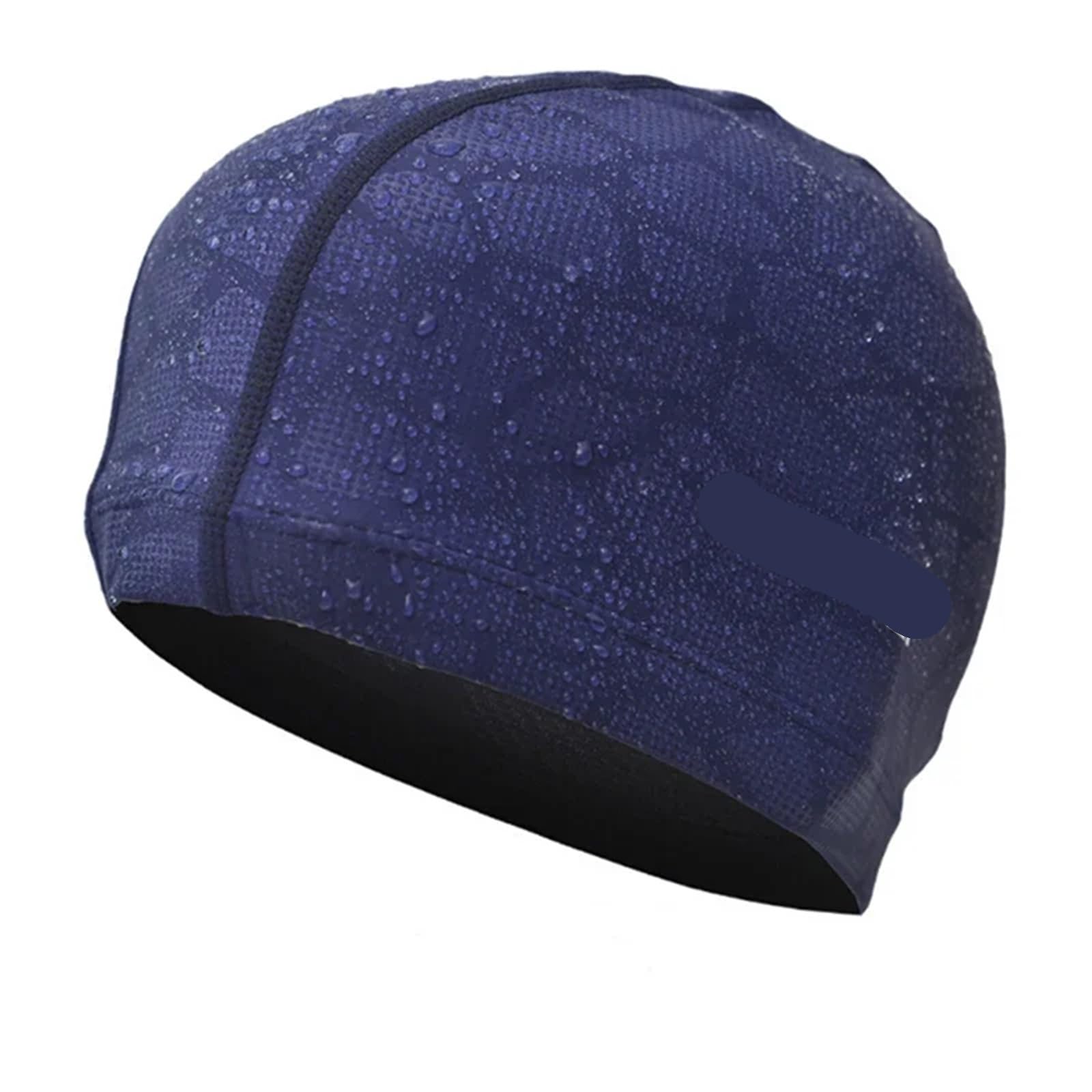 Gorro Natacion 2 uds Tela elástica Impermeable Protege Las Orejas Pelo Largo Deportes natación Piscina Sombrero Gorro de natación for Hombres y Mujeres Adultos