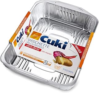 Cuki Vaschette Alluminio, 6 Porzioni, 2 Pezzi