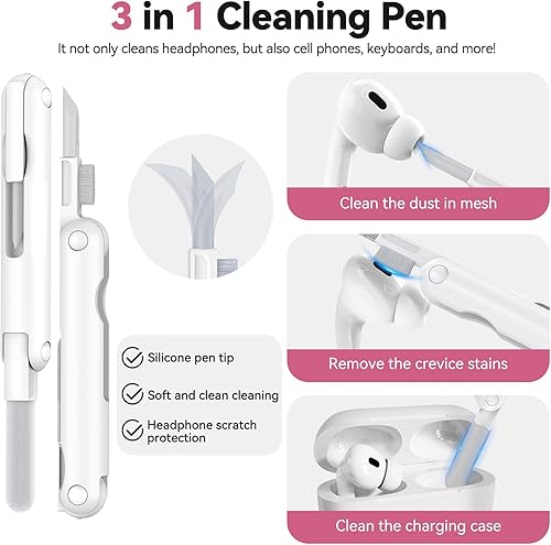 Miniatura 5 de Funda linda para Airpods Pro 2, diseño de patrón de lazo 3D femenino con bonito llavero de mariposa, funda para iPod Pro de 2 generación 20222023