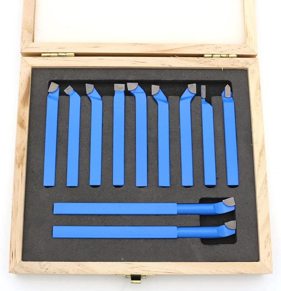 Irfora 11pcs Metal Carbide Welding CNC Lathe s Carbide Brazed ped Cutter Bit Cutting Kit 8mm 10mm Optional