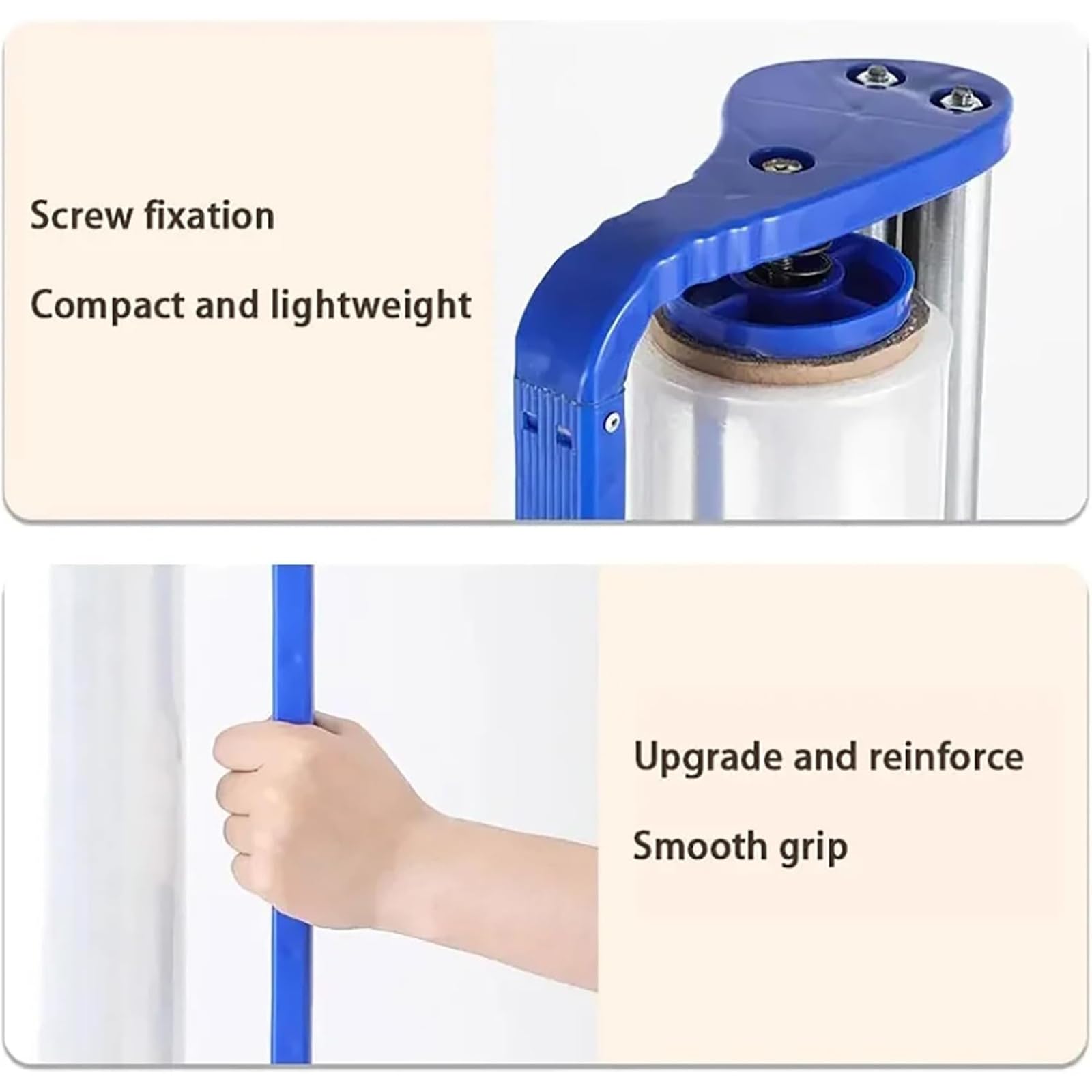 Machine d'emballage étirable portable pour film de 50 cm, distributeur manuel et coupe-film, idéale pour les meubles, les emballages alimentaires et les boissons, les travaux manuels – Flexible et