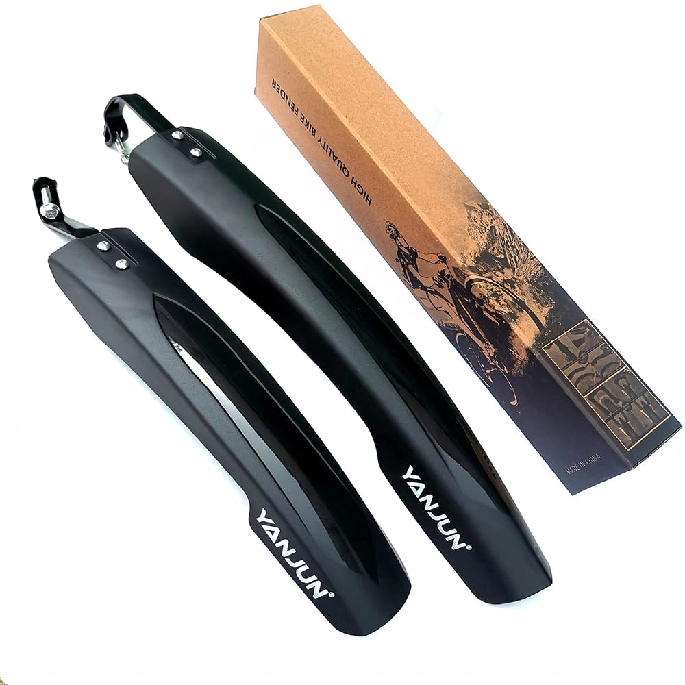 Bike Mudguard Set, Bike Fender for 24-29" bikes, Quick Release Bicycle Fenders, Front and Rear Mud Guard Fenders for MTB, Road Bike, Against Splashing Water and Dust (A-0290)