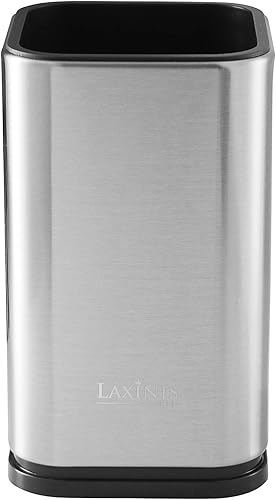 Miniatura 3 de Soporte para utensilios de cocina de acero inoxidable, organizador de utensilios, diseño rectangular moderno, 6.7 x 4 pulgadas (utensilios no