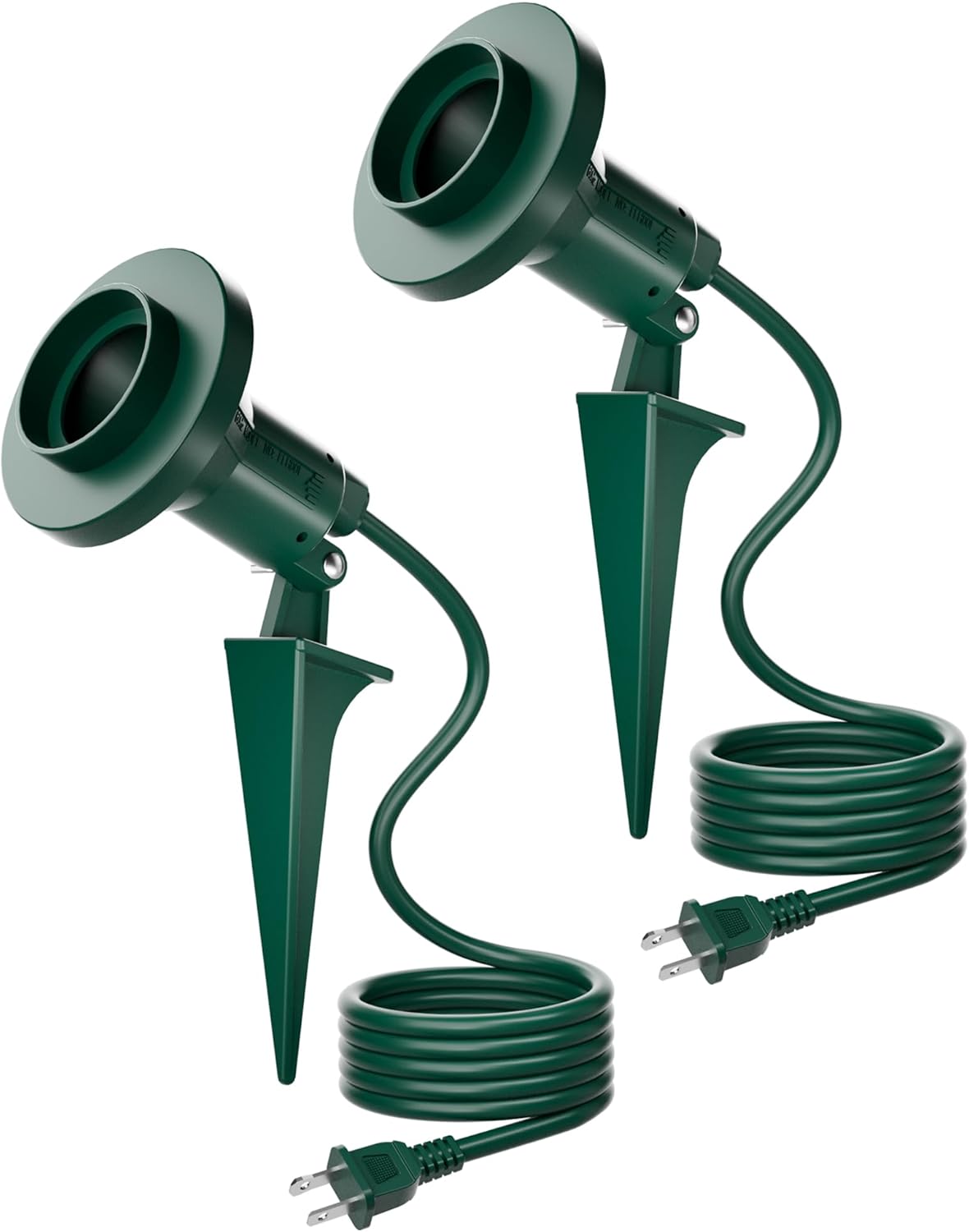 Outdoor Flood Light Holder with Ground Stake, Plug-in Waterproof Spotlight Fixture, PAR38 Compatible, E26 Socket, 6FT Extension Cord, ETL Listed, Garden & Yard Lighting, 2 Pack