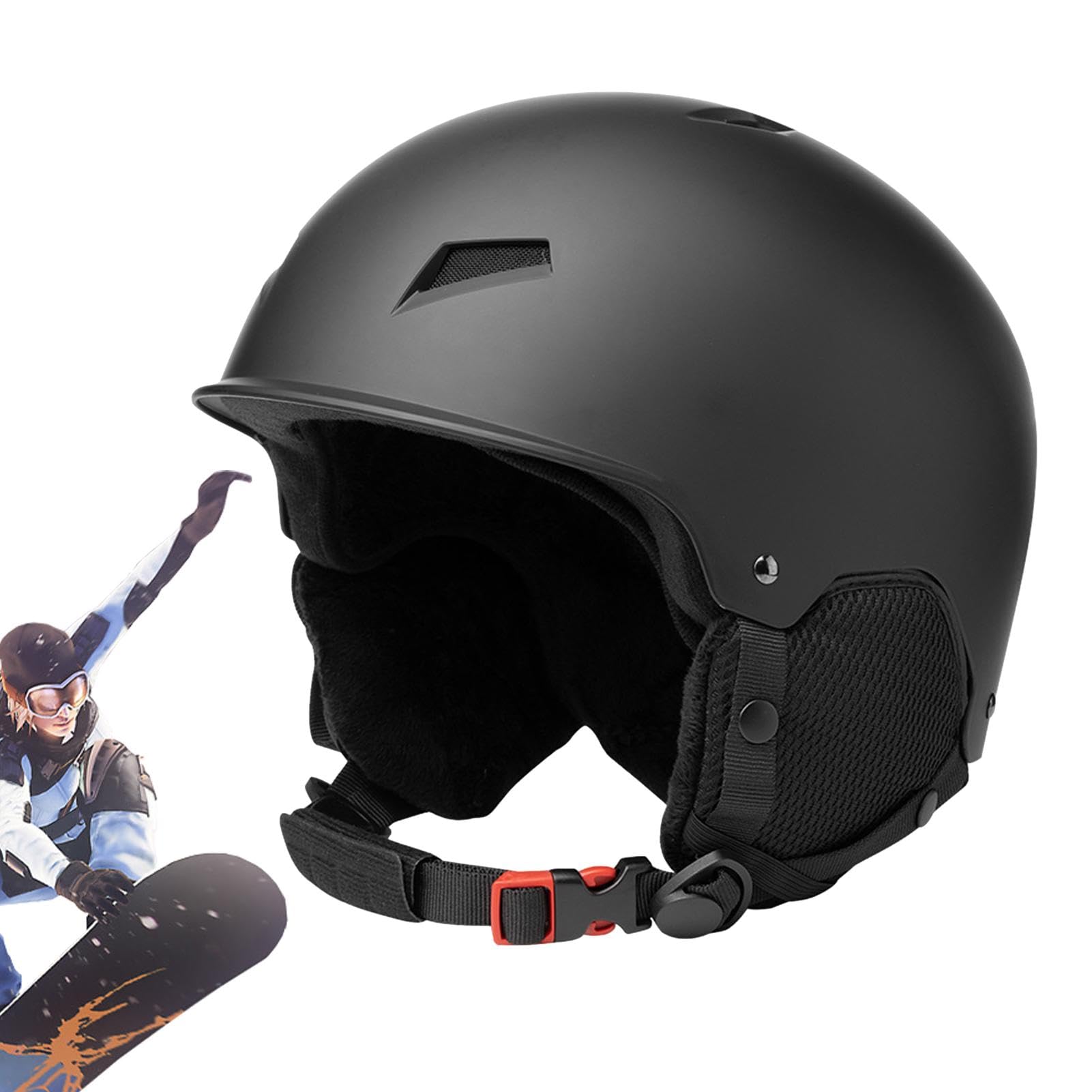 Cappello di sicurezza per lo sci, Cappello di sicurezza per lo snowboard | Cappello rigido antiurto Protezione per le orecchie Cappello di sicurezza regolabile - Cappello di sicurezza protettivo porta