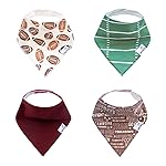 Copper Pearl 4 Pack Soft Cotton Baby Bibs for Drooling and Teething, Absorbent Drool Bibs for Baby Girl and Boy, Adjustable to Fit Newborns to Toddlers, Tons of Styles (Blitz)