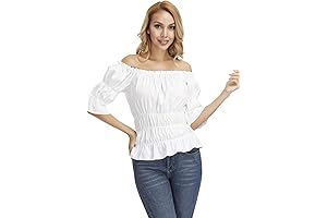 Classic White Clown Shirt for Steampunk and Renaissance Events