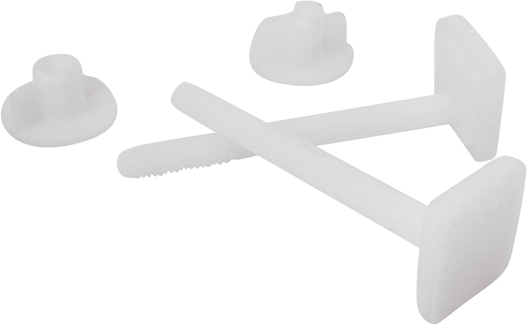 Somatherm // 935-15 Toilet Seat Fitting with 2 Screws and 2 Nuts Grey