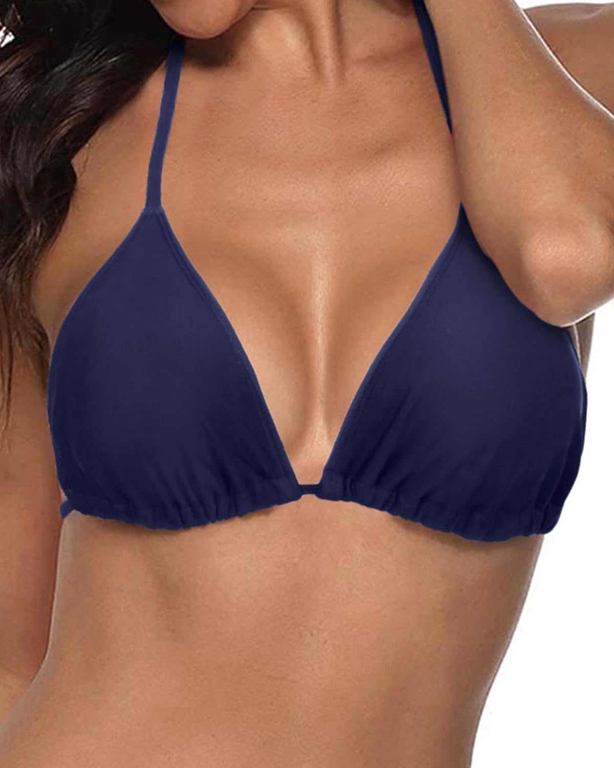 Tempt Me Women Triangle Bikini Top String Halter Bathing Suits Top Only No Bottom - Image 5